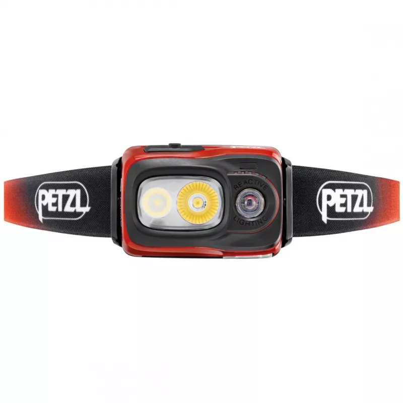 Petzl SWIFT RL musta, oranži ja valge peapaelaga LED-taskulamp