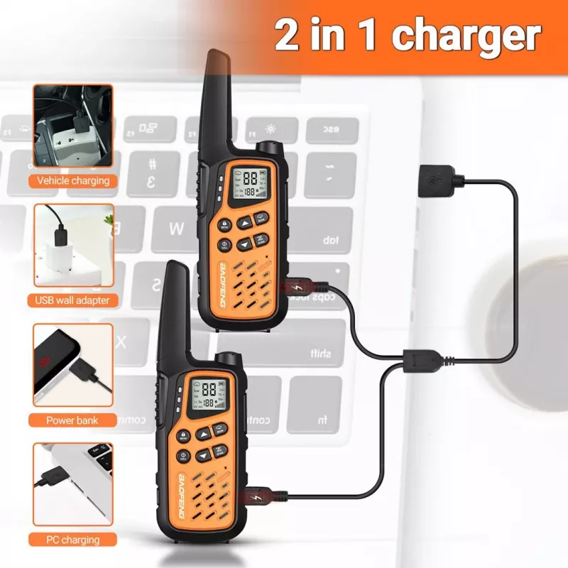 Walkie-Talkie Baofeng BF-T25E oranž, 2 tk
