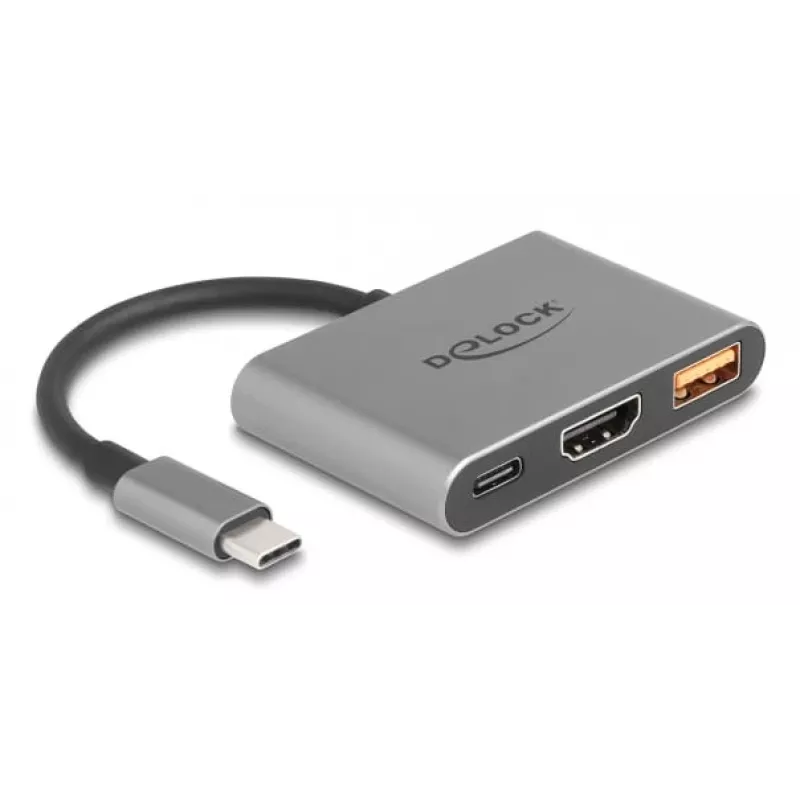 DeLOCK 61071 videokaabli adapter 0,1 m USB USB-C USB USB-C USB Type-A HDMI hall