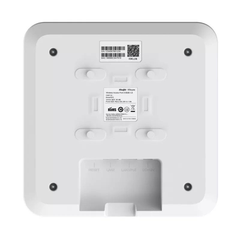 Ruijie Networks RG-RAP2260(E) traadita pääsupunkt 3202 Mbit/s Valge Power over Ethernet (PoE)