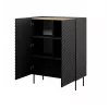 Riiulisüsteem cama meble ONDA 2D2SZ raamaturiiul 98×45×127 cm must