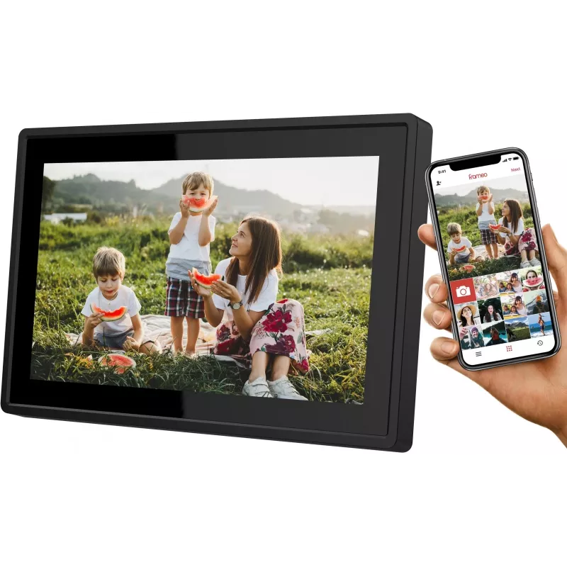 Digitaalne pildiraam SENCOR SDF1092B 10,1-tolline puuteekraaniga IPS 1280×800 Wi‑Fi 4,6 GB MicroSD seinale kinnitatav