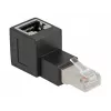 DeLOCK RJ45 pistik RJ45 pesasse adapter Cat.6A 90° ülespoole nurga all must