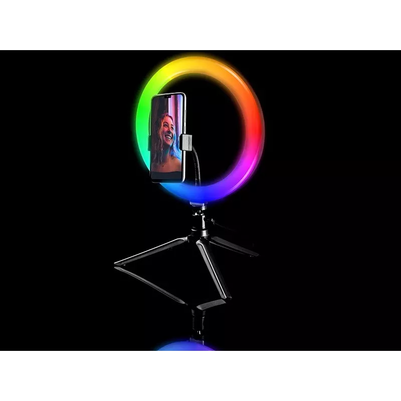 Ringvalgusti RGB 26 cm statiiviga
