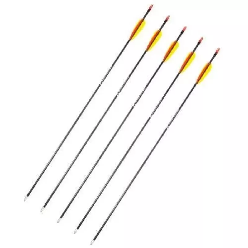 Noolekomplekt POE LANG D-055-B3 — klaaskiust nooled, 28 tolli (710 mm), must, 5 tk komplekt