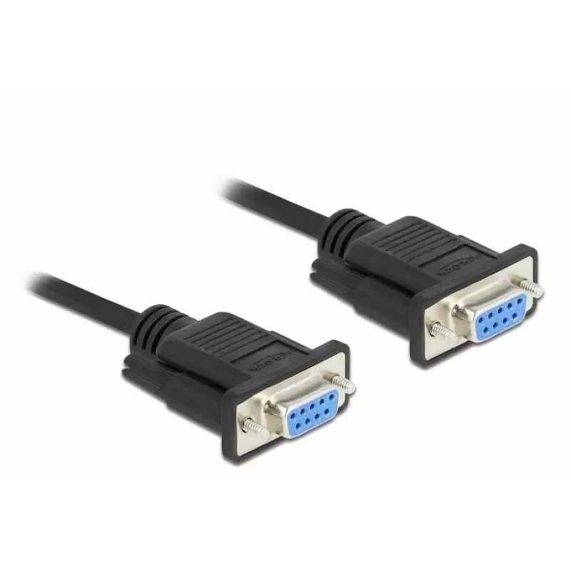 Jadakaabel DeLOCK 86605 Must 2m RS-232 Sub-D9