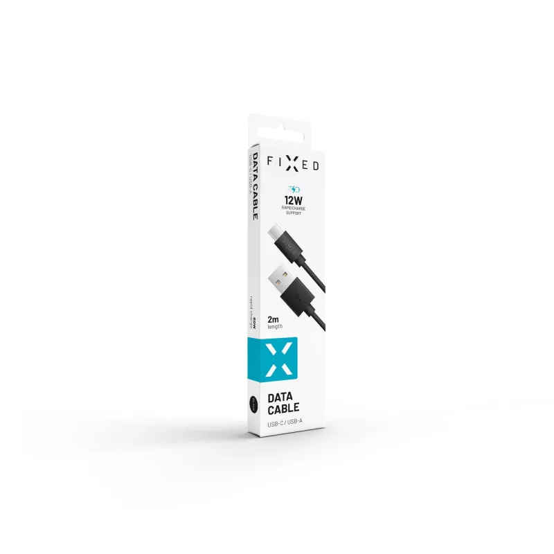 USB-USB-C andme- ja laadimiskaabel FIXED FIXD-UC2M-BK — 2,0 m, must