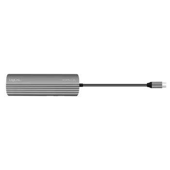 LogiLink USB 3.2 Gen2 jaotur 4+1 pordiga 2x USB-A 2x USB-C PD 100W alumiinium