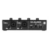 M-Audio M-Track Duo heliliides — USB 2 sisse/2 välja, 16-bit/48 kHz, 1x XLR/TS kombosisend, 1x instrumendisisend, fantoom 48V