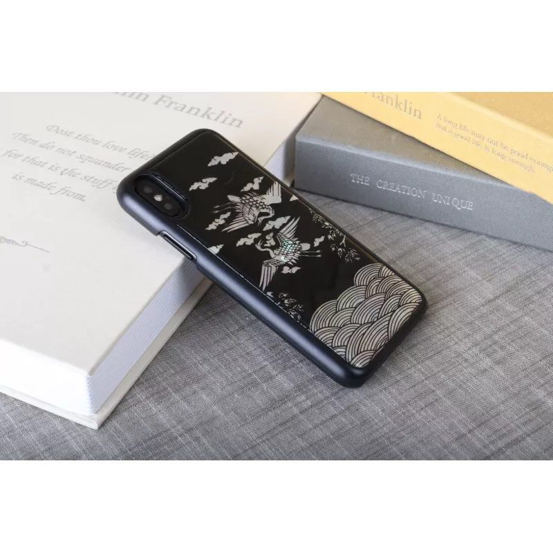 Nutitelefoni ümbris iKins iPhone XS / XS Max jaoks — Crane Must kaitsekest