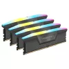 DIMM 64 GB DDR5-6000 (4x 16 GB) Quad-Kit, mälu must, CMH64GX5M4B6000C36, Vengeance RGB, INTEL XMP