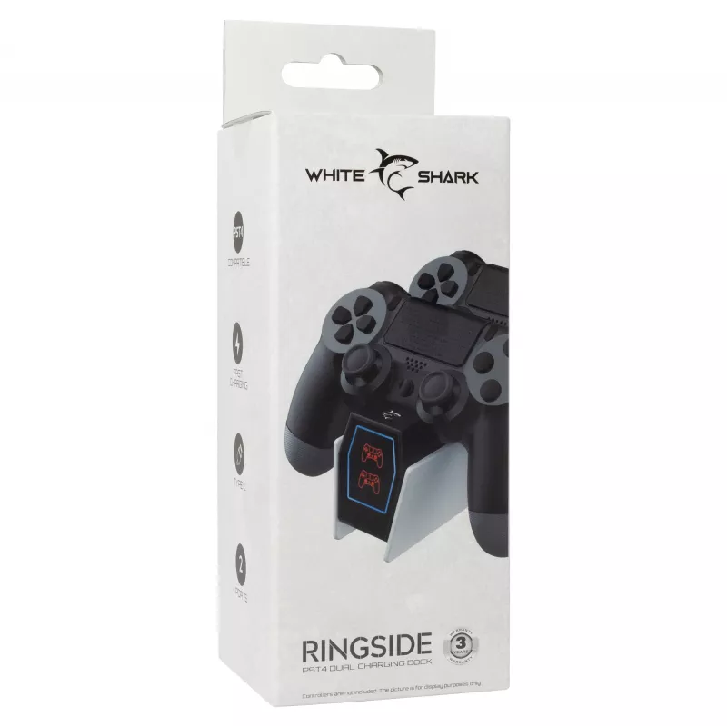 Laadimisdokk White Shark PS4-0417 kahe laadimisjaam PS4 kontrolleritele