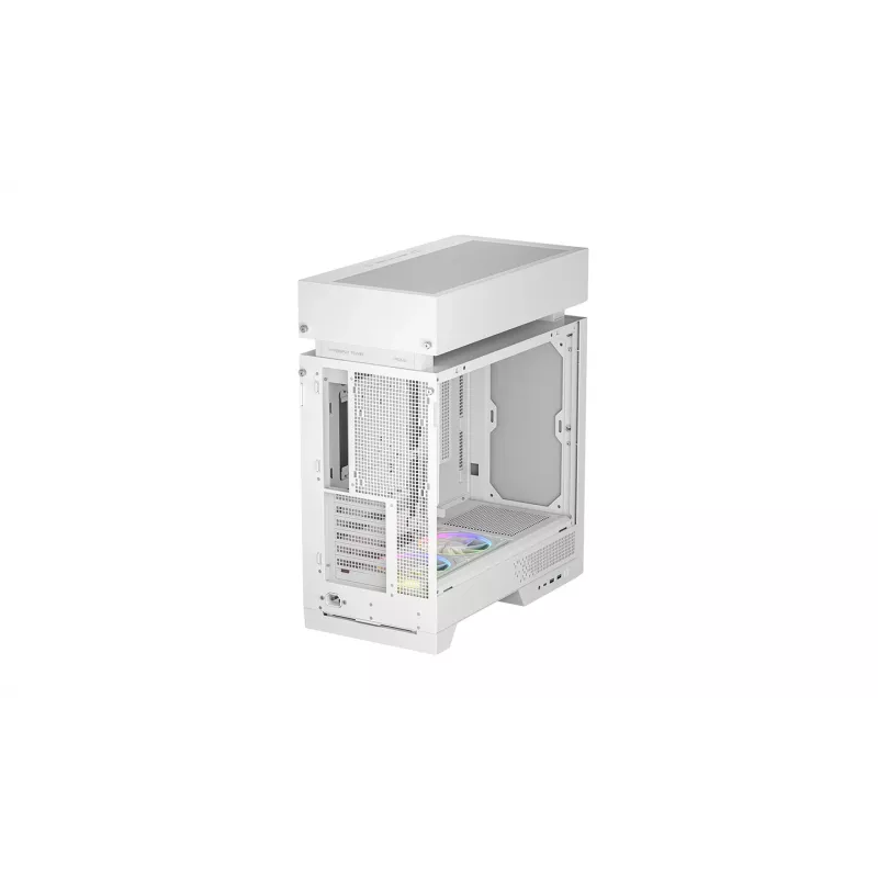 Arvutikorpus DeepCool CL660 WH valge — ATX/Micro-ATX/Mini-ITX, karastatud klaas, toetab ATX/PS2/SFX/SFX‑L toiteplokke