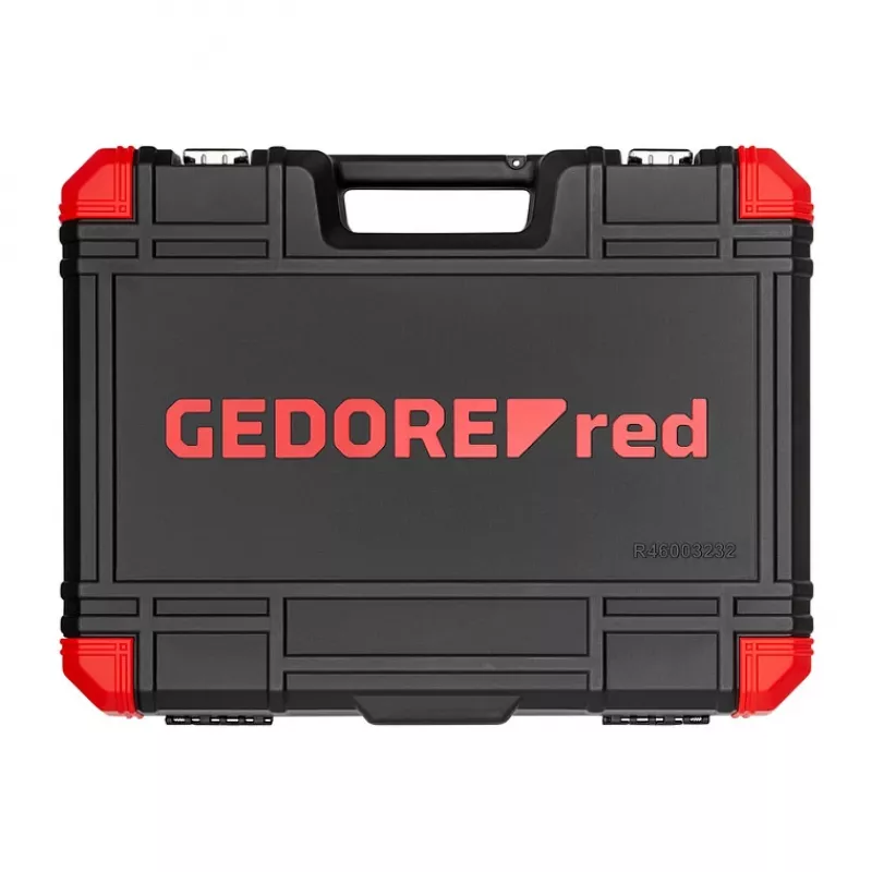 Pistikupesade komplekt Gedore R46003232, 232 tk, 1/4-tollise ja 1/2-tollise ajamiga