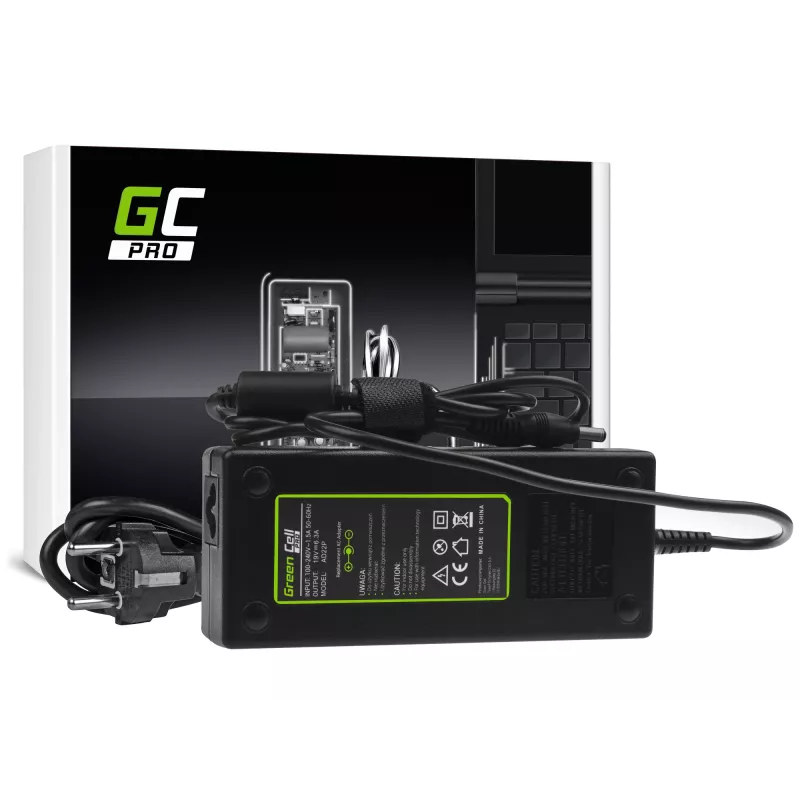 Toiteadapter/inverter Green Cell AD22P 120 W 19 V 6,3 A ASUS sülearvutitele, siseruumides, must