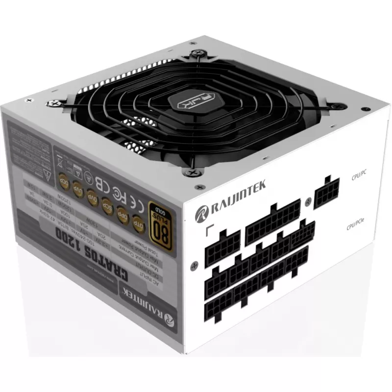 CRATOS 1200 Valge, PC-toiteplokk valge, kaablihaldus, 1200 W
