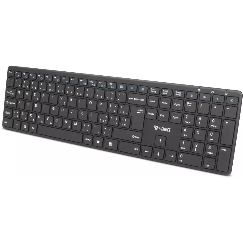 Traadita klaviatuuri ja hiire komplekt YENKEE YKB 2008CS — 2,4 GHz USB, kompaktne paigutus