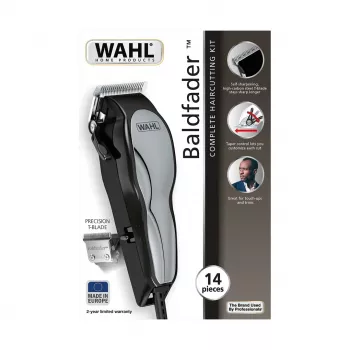 Juukselõikur Wahl 20107.0460 Baldfader — juhtmega vahelduvvoolu trimmer, 6 pikkuseastet, 1–13 mm, 45 mm lõiketera laius, must/kroom