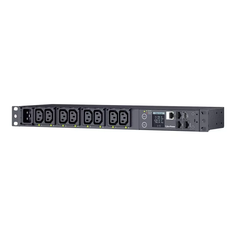 CyberPower PDU41005 toitejaotusseade (PDU) 8 vahelduvvoolu pistikupesa 1U Must