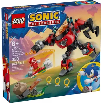 LEGO ehituskomplekt Sonic the Hedgehog 77005 Knuckles vs Dr Eggman Egg Crusher Mech, 350 tk, vanusele 8+