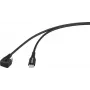 Renkforce USB-kaabel USB 2.0 USB-C-pistik Must 180° spiraal (RF-6721078)