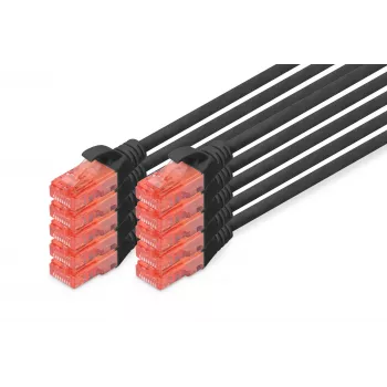 Võrgukaabel Digitus CAT 6 U/UTP 0,5 m RJ-45 must