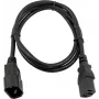 Pikendusjuhe Omnitronic 30235104, 3×0.75 mm², 1 m, must