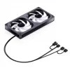 Jahutusventilaator Jonsbo ZB-240 240mm ARGB PWM must — lõpmatuse peegli disain