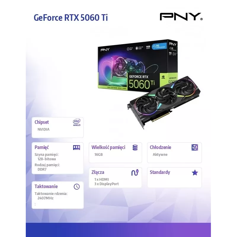 Graafikakaart GeForce RTX 5060 Ti 16GB RGB VCG5060T16TFXXPB1-O