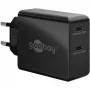 Siselaadija Goobay 61757 kiirlaadimine USB USB-C 2 porti must