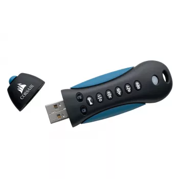 CORSAIR Flash Padlock 3 128GB turvaline USB 3.0 mälupulk klaviatuuriga Secure 256-bit riistvaraline AES krüptimine