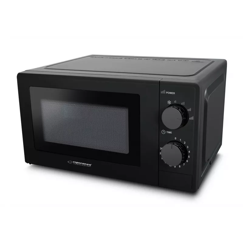 Solo mikrolaineahi ESPERANZA ESTOFADO — 20 L, 700 W, 5 võimsustaset, 24,5 cm pöördalus, must