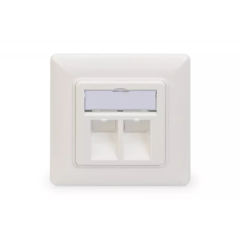 Digitus | Seinaplaat Keystone moodulitele, Saksa tüüp, keskplaat 50x50 mm, raam 80x80 mm | DN-93801-1