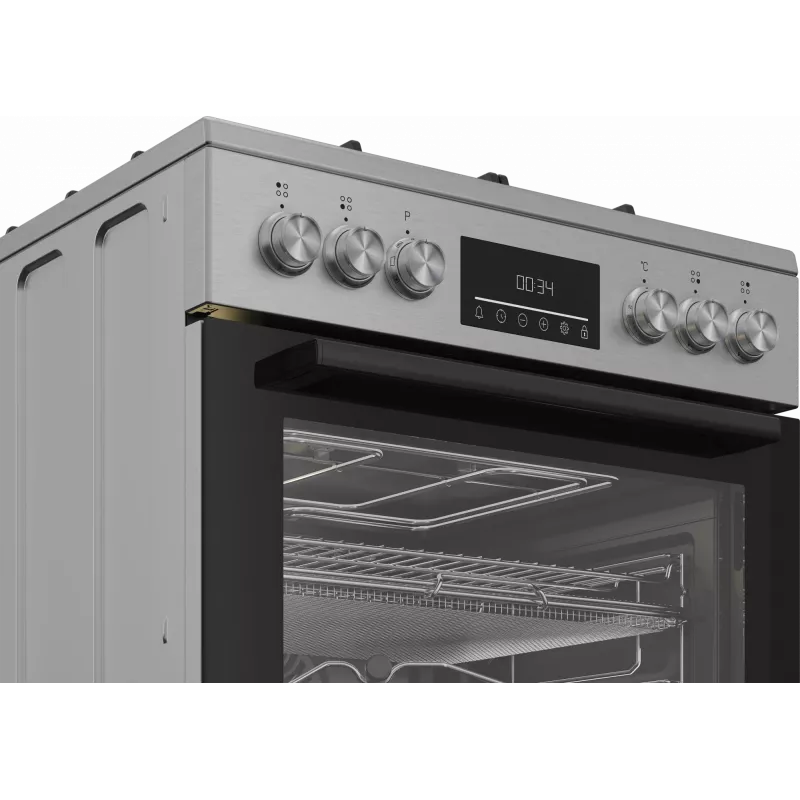 BEKO pliit | FBMA61330GXDT | Pliidi tüüp Gaas | Ahju tüüp Elektriline | Roostevaba teras | Laius 60 cm | Grillimine | LED | Sügavus 60 cm | 72 L