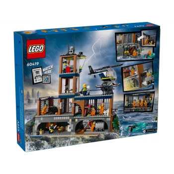 LEGO City ehitusmänguasi politseijaam koos vanglaga Vanglasaar 60419 — 980 detaili, 7 minifiguuri, 370×400×160 mm