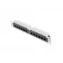 Patch-paneel LANBERG PPU6-9012-S, 12 pordiga Cat6, metall, hall