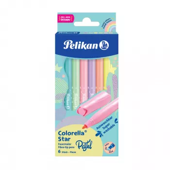 Viltpliiatsid Pelikan 822282 Peenike Assortii värvides 6 tk