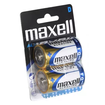 Ühekordne leelispatarei MAXELL D 1,5 V (silindriline) — 2 tk, blister