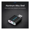 Vention USB väline helikaart Must metalltüüp