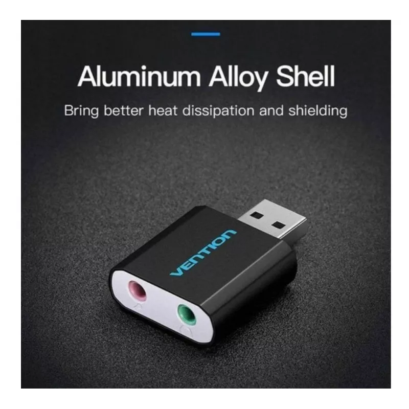 Vention USB väline helikaart Must metalltüüp