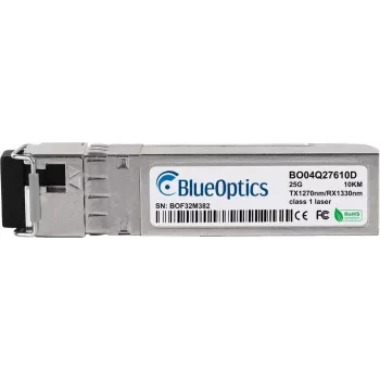 SFP28 BiDi transiiver BlueOptics S1C98A-BO, LC-Simplex, 25GBASE-BX-U, ühemoodiline, TX1270nm/RX1330nm, 10 km, DDM, 0–70°C