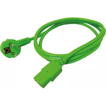ROLINE - toitekaabel - CEE 7/7 (M) nurga all IEC 60320 C13 sirgele - AC 250 V - 10 A - 1,8 m - roheline - Saksamaa (19.08.1013)