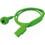 ROLINE - toitekaabel - CEE 7/7 (M) nurga all IEC 60320 C13 sirgele - AC 250 V - 10 A - 1,8 m - roheline - Saksamaa (19.08.1013)