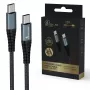Extralink USB-C kuni USB-C laadimiskaabel Smart Life 60W 120 cm PVC 5V 2.4A/3A hall