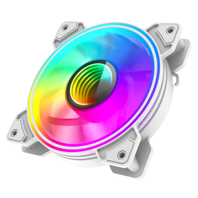 Gamemax | Korpusventilaator | DUAL RING INFINITY | Valge