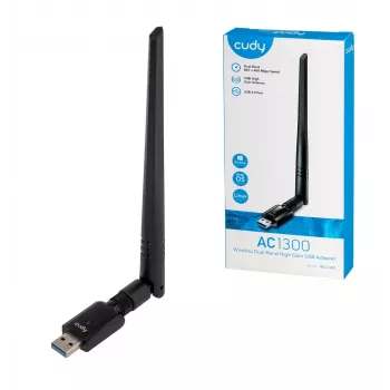 Võrgukaart Cudy WU1400 WLAN 867 Mbit/s USB Kaheriba Wi-Fi 5