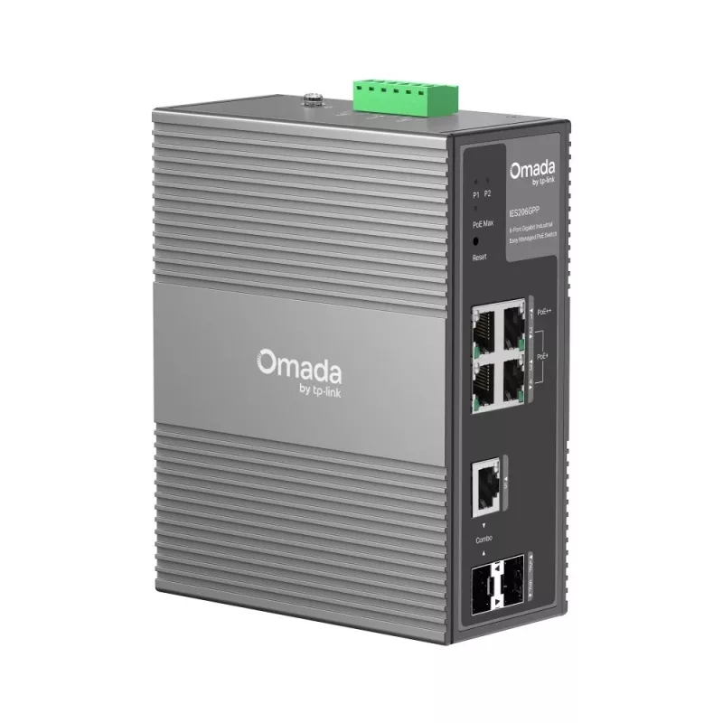 TP-Link IES206GPP võrgulüliti hallatav Gigabit Ethernet (10/100/1000) Power over Ethernet (PoE) Must