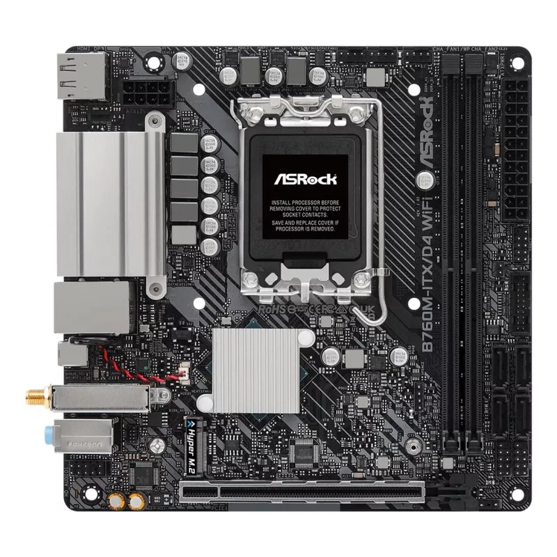 Emaplaat ASRock B760M-ITX/D4 WiFi Intel B760 LGA 1700 mini ITX