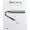 Goobay Slim 4-Port USB-Hub USB-C kuni 5 Gbit/s - -Pistik> 4x -Pesa (76564)
