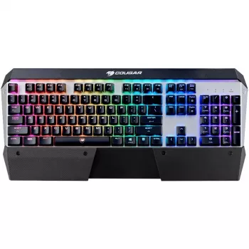 COUGAR CGR-WM4MB-ATR klaviatuur Gaming USB QWERTZ Saksa Must, Hõbedane